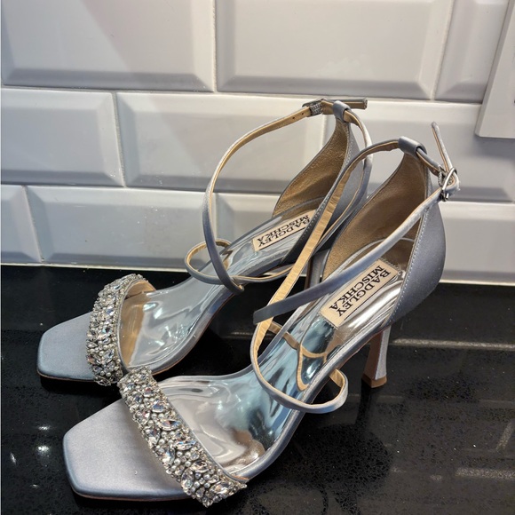 Badgley Mischka Shoes - Badgley Mischka Nala Sandals Size 8 Wedding Bride Light Blue Rhinestones $225